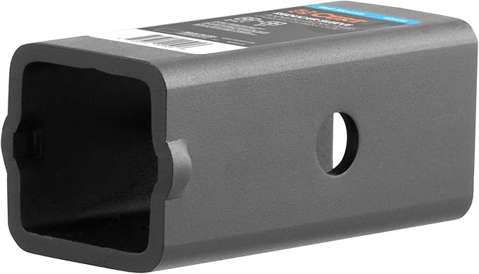 CURT 45405 Trailer Hitch Receiver Adapter Reducer Sleeve, 2-12 to 2-Inch, Carbide Black Powder Coat