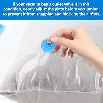 Electric Pump for Vacuum Storage Bags, Air Pump for Storage Bags,Portable Vacuum Pump for Various Vacuum Sealer Bags, Suitable for Common Vacuum Bags-Blue (No Storage Bags)