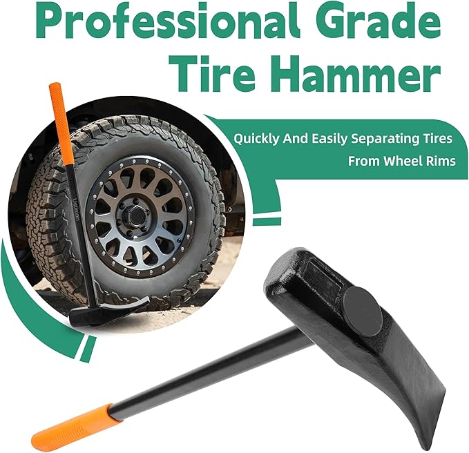 35429 Tire Hammer Tire Bead Breaker Tool, 32 Inch Duck Bill Bead Breaking Hammer For Tire Removal, Semi Truck Tire Changing Tools