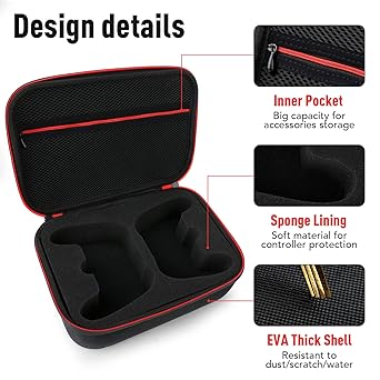 Younik Controller Carrying Travel Case, Protective Hard Case for 2 Controllers, Compatible with P5, P4, X-box 1, Switch Pro and Other Universal Sized Controllers