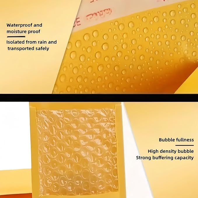 Bubble Mailers 6x8 Inch Self Seal Padded Envelopes Small Bubble Envelopes Shipping polymailer Bags (25Pack)