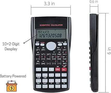 Mr. Pen Scientific 2 Line Calculator - Fraction College Math Calculator for Students Engineers