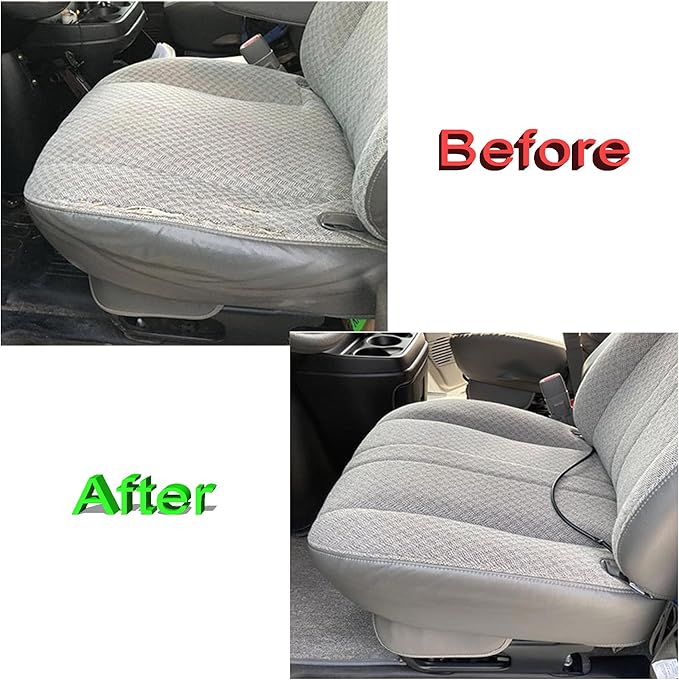 GXARTS Driver or Passenger Side Bottom Cloth Replacement Seat Cover Compatible with Chevy Express GMC Savana 2003 2004 2005 2006 2007 2008 2009 2010 2011 2012 2013 2014 Pewter Gray