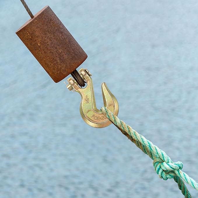uxcell 38" Clevis Grab Hook, G70 Carbon Steel Transport Safety Chain Hooks, Clevis Grab Hooks for Rigging Deck Receiver Hitches Trailer Wiring