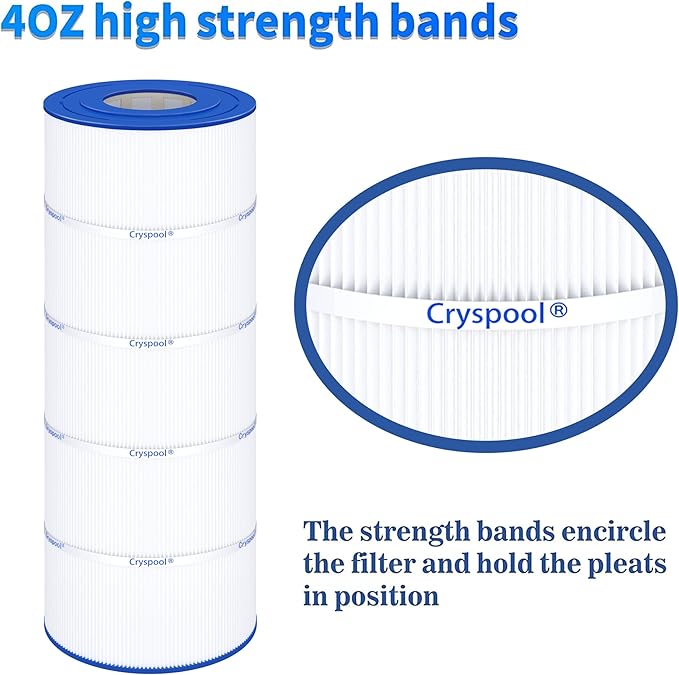 Cryspool® 08053 Filter Compatible with Jandy CS100, R0462200, PJANCS100, C-8410, FC-0821, 100 Sq. Ft Pool Filter Cartridge, 1 Pack