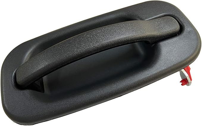 NPAUTO Exterior Front Passenger Side Door Handle Compatible with 1999 2000 2001 2002 2003 2004 2005 2006 2007 Silverado GMC Sierra Tahoe Yukon XL Avalanche 1500 2500 HD, Black, No Keyhole