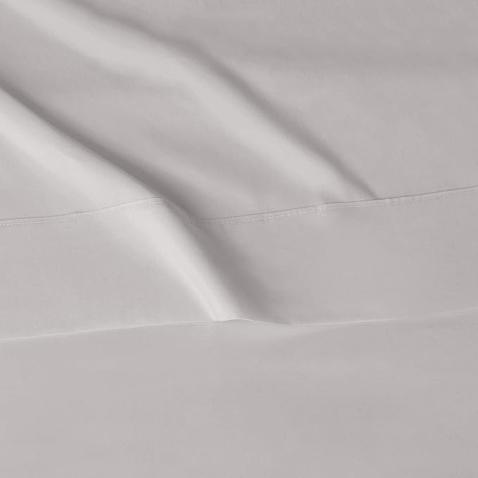 Basics Lightweight Super Soft Easy Care Microfiber 3 Piece Bedsheets Set with 14-Inch Deep Pockets, Twin, Light Gray, Solid