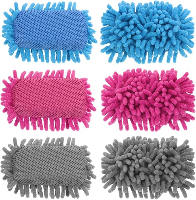6 Pieces Microfiber Shag Whiteboard Eraser, Microfiber Whiteboard Eraser, Dry Erase Eraser, Whiteboard Eraser Washable Microfiber Shag Dry Erase Board Eraser