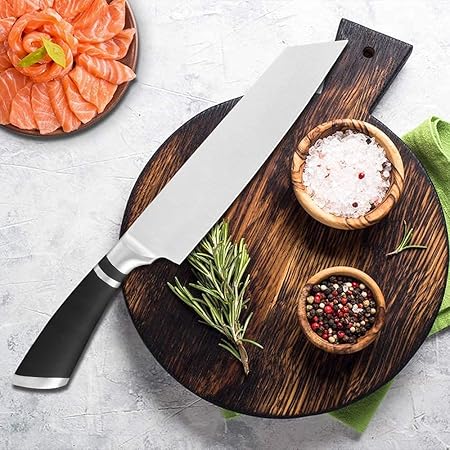 Chef Knife, Professional Chef's Knife 8 Inch Super Sharp Kitchen Chef's Cooking Knife High Carbon Stainless Steel, Chef's Knife with Ergonom Chef Knife Kitchen Knife BY KKZY