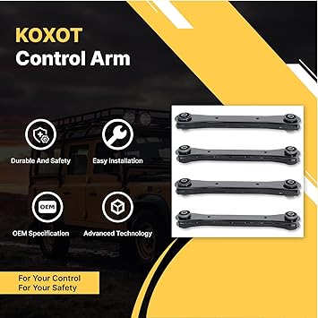 4pc Front Upper Lower Control Arm Kit for Dodge 2006-2008 Ram 1500, 2003-2009 Ram 2500, 2003-2010 Ram 3500 (CH52013798AA K641927, CH52013797AC K641867)
