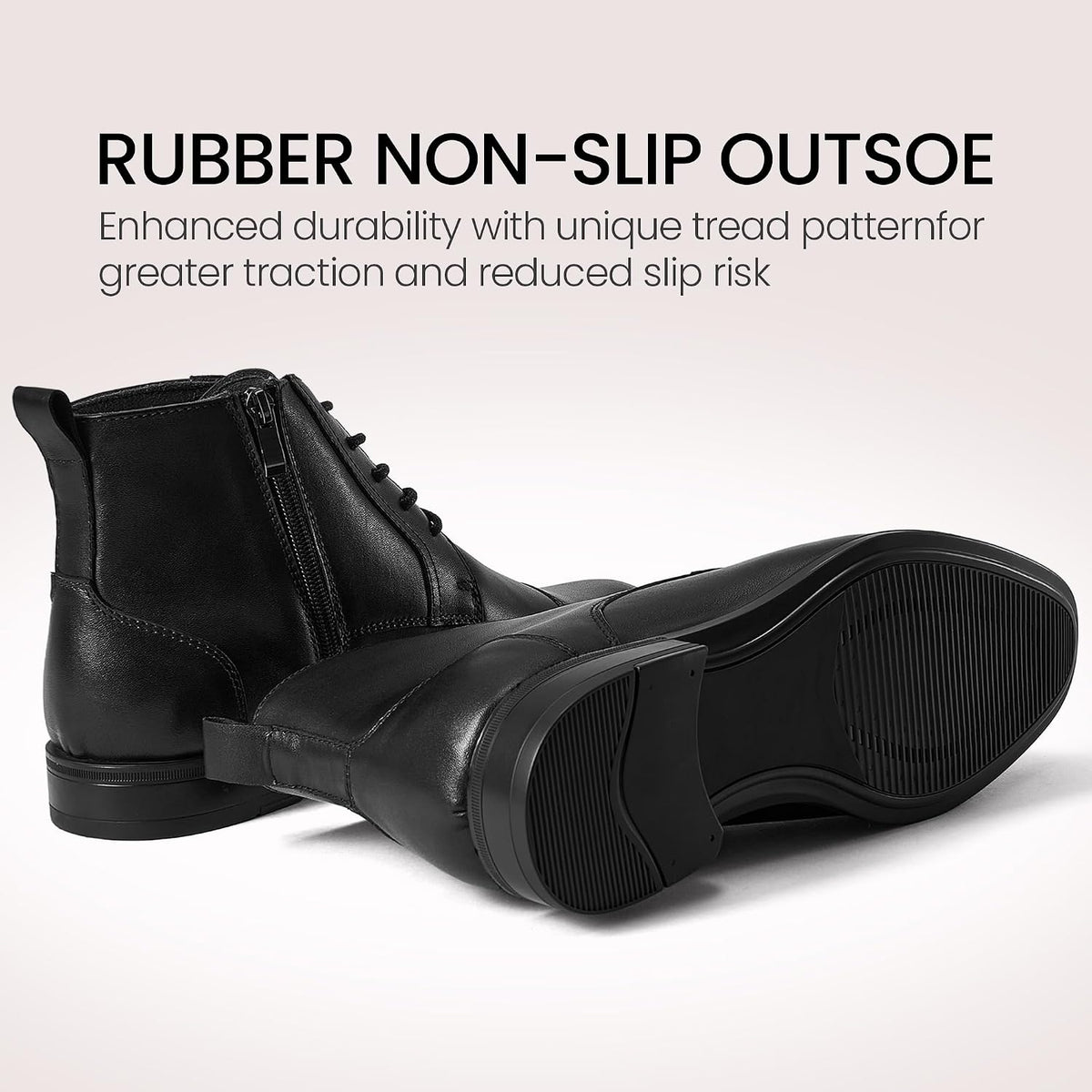 Chelsea Boots Men – Genuine Leather,Chelsea Boots for Men with Side Zipper, Casual Slip-On Ankle Boots, Chukka & Oxford Style Dress Boots