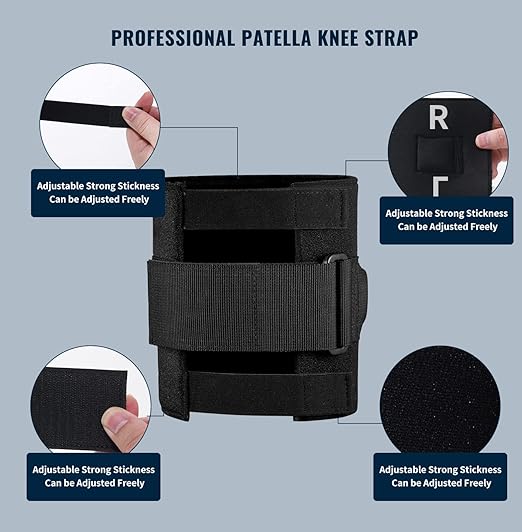 Knee Braces for Active Plus Knee Pain Relief, Women Men Brace for Sciatica as Seen on TV Back Brace, Lower Back Pain Women Men - Can Be Discretely Worn Under Clothes (Black)