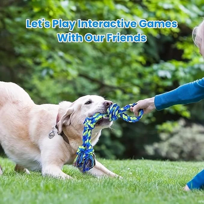 Dog Toys Indestructible Durable Dog Chew Toys Tug of War Interactive Toys Suitable for Medium and Large Dogs Supplies(5,1)