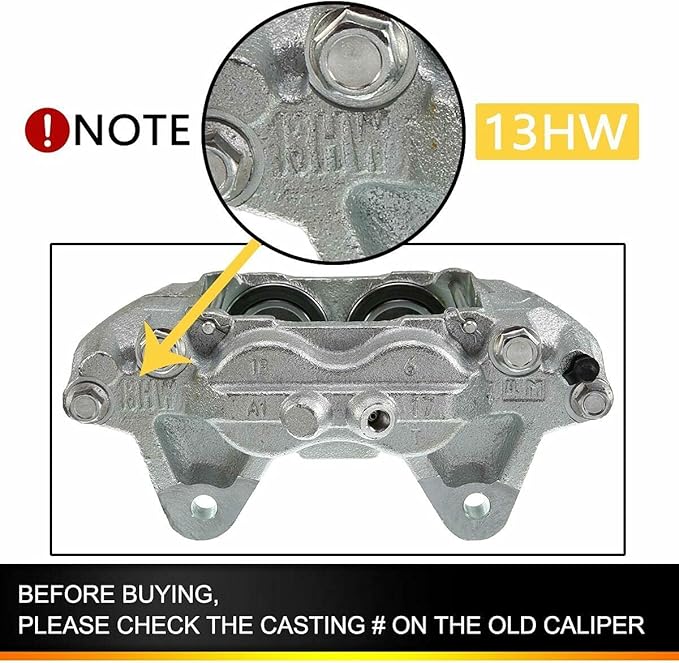 Front Left Brake Caliper with Casting #13WH Compatible with Base SR5 Sport 47750-60130_19-2767_343538_4