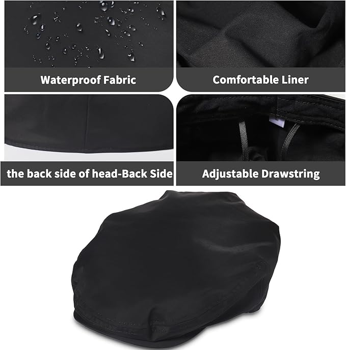 Newsboy Flat Cap for Men Waxed Cotton Cabbie Hats for Men Gatsby Irish Ivy Cap Summer Waterproof Golf Driving Hats