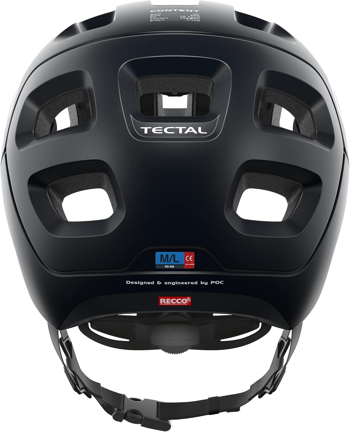 POC Tectal Bicycle Helmets Uranium Black Size Large 59/62