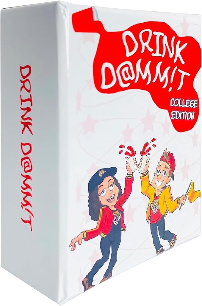 Drink Dammit College Edition - 100 Card Drinking Game for Adults Activities and Dares for Family Bonding - Perfect Couples Card Game for Fun-Filled Evenings and Quality Time Together!