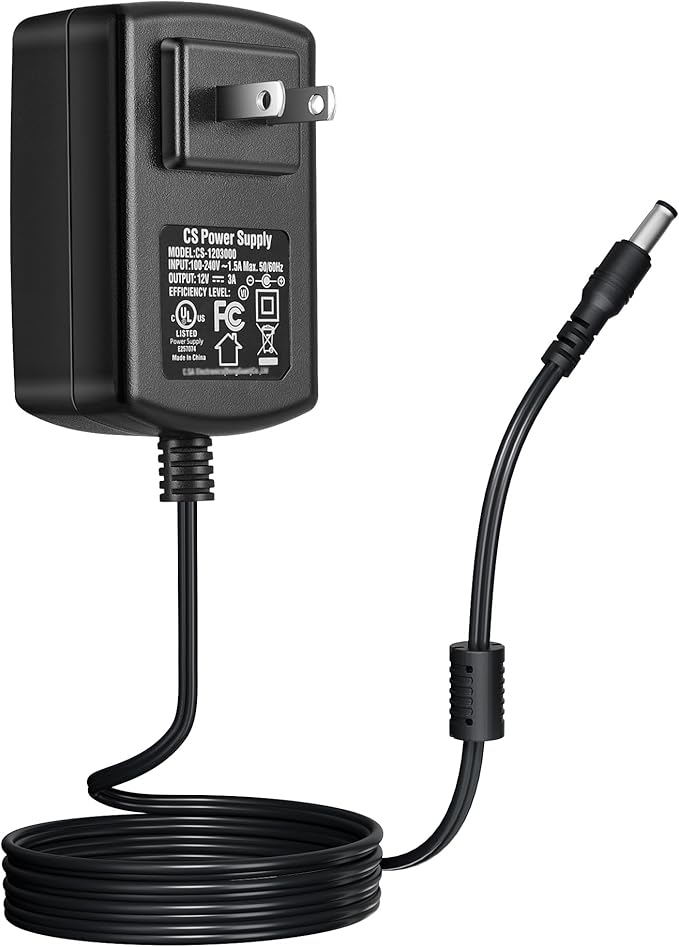 UL Certified AC to DC 12V 3A Power Supply Adapter for CCTV Cameras DVR NVR 5.5mm x 2.1mm UL Listed FCC