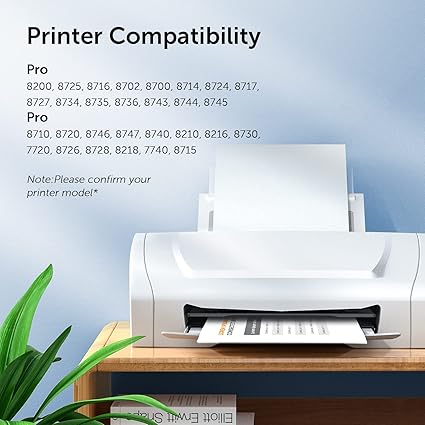 952xl Latest Upgrade Compatible Ink Cartridges Combo Pack Replacement for HP 952 XL Use with Officejet Pro 7740 8210 8710 8720 8740 8715 7720 8725 8730 (4 Packs), Black, Cyan, Yellow, Magenta