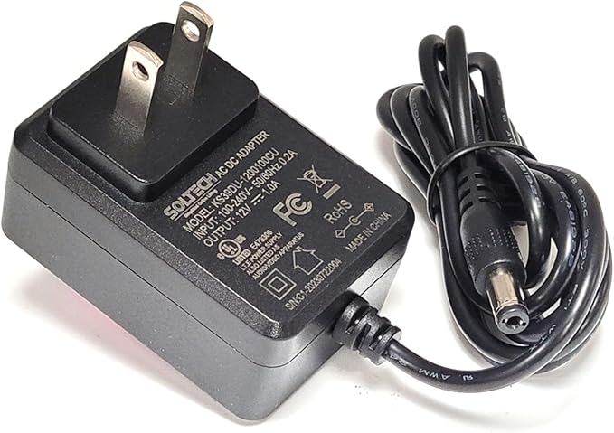 12V 1A 12W Power Supply Adapter, 5.5 x 2.12.5mm, 100-240V AC to DC 12V 1000mA ACDC Power Converter Transformer for CCTV Security Camera, LED Strip Lights, Router, etc. UL Listed