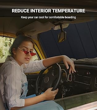 Car Windshield Sun Shade fits 2006-2009 Hummer H3,Car Window Shades-Safeguard