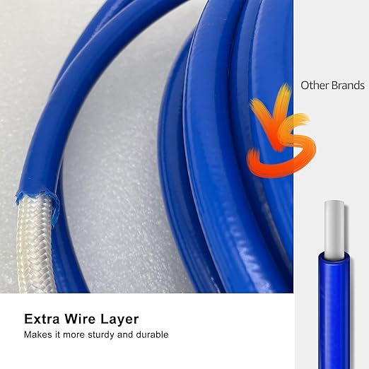 65ft x 1/4" Airless Paint Spray Hose ,Blue Color Sprayer Light Flexible Fiber Tube (20 Meter for 3300PSI Maximum 4300 PSI Sprayer Gun)