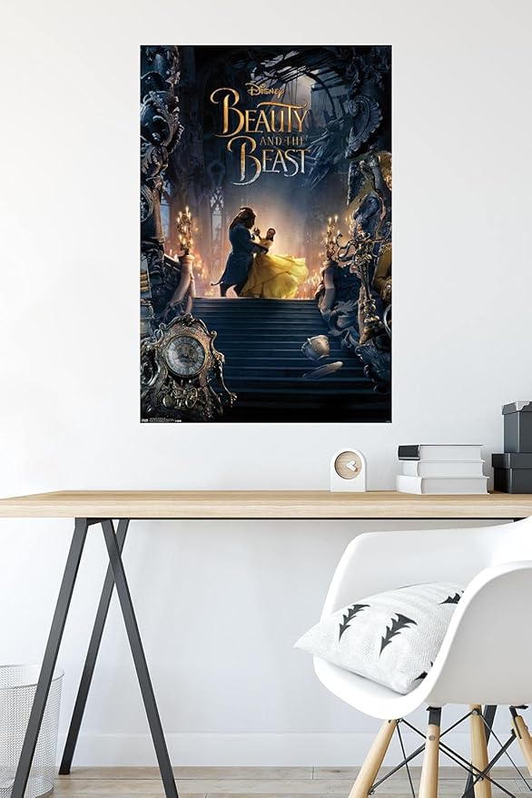 Trends International Disney Beauty And The Beast - Triptych 2 Wall Poster, 22.375" x 34", Unframed Version