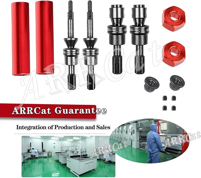 2PCS Rear Drive Shaft CVD RC Upgrades Part for 110 Rustler VXL 2WD 4X4Stampede VXL 2WD 4X4Hoss VXL 2WD 4X4Slash PlatinumSlash UltimateSlash VXL 4x4 2WD RC Car,ARRCat RC Hops Up,Red