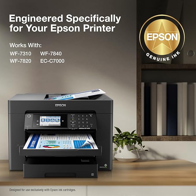 EPSON 812 DURABrite Ultra Ink High Capacity Cyan Cartridge (T812XL220-S) Works with WorkForce Pro WF-7310, WF-7820, WF-7840, WorkForce EC-C7000