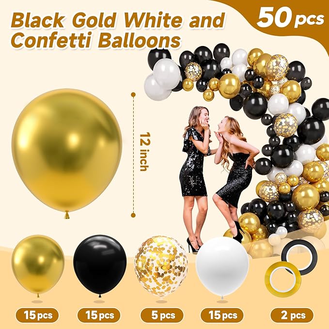 Red and White Balloons, 50 PCS 12 Inch Latex Balloon for Birthday Christmas Anniversary Wedding Party Decorations