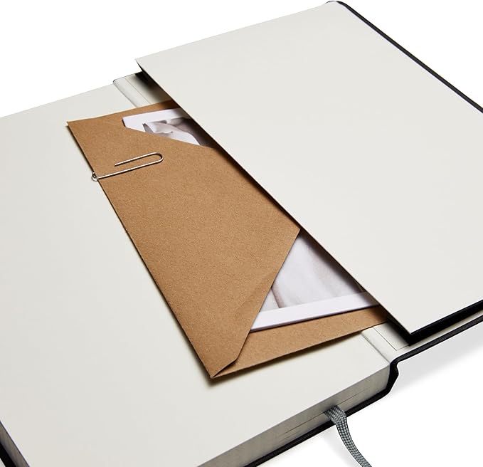 Basics Classic Lined Notebook, 240 Pages Hardcover, 5 x 8.25-Inch, Black