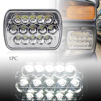 Cnamid5 45W Rectangular 7x6 inch LED Headlight Replacement Headlamp 6054 H6014 H6052 H6054 Headlights