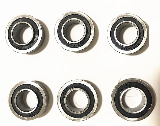 6 Pack Flanged Ball Bearings ID 34" x OD 1-38", Applicable Lawn Mower, Wheelbarrows, Carts Hand Trucks Wheel, Replacement 532009040, AM118315, AM127304, 10513, 251210 Etc