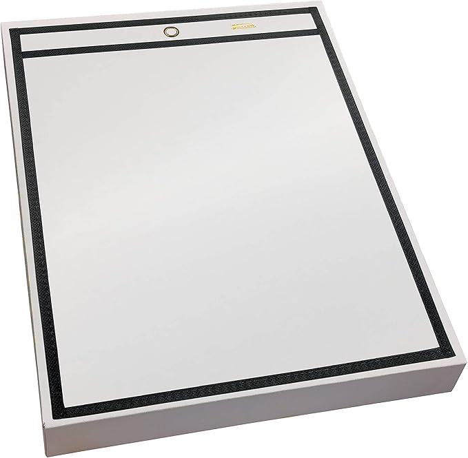 Better Office Products Shop Ticket Holders, 9 x 12 Inches, Both Sides Clear, Stitched Black Edge Trim, 25 Pack
