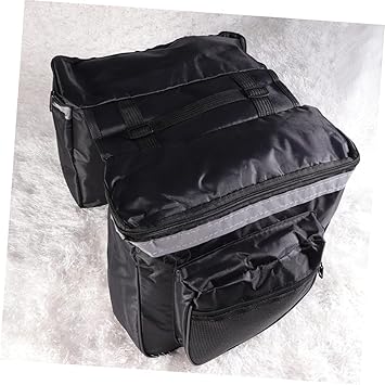 Kisangel Mountain and Road Bike Rear Pannier Bag Waterproof Double Side Bag Handle Black Multifunctional and Durable