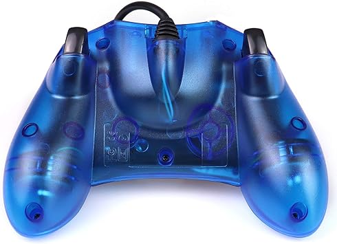 For Xbox Classic Controller S-Type Wired Gamepad for Xbox S Type Console (Sapphire Blue)