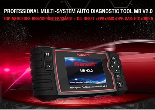 Diagnostic Scanner iCarsoft MB V2.0 Compatible for Mercedes-BenzSprinterSmart, ABS SRS Oil BLD INJ