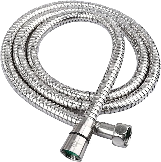 HOMEIDEAS 60 inches Shower Hose, 5 feet Long 304 Stainless Steel Handheld Shower Head Hose Replacement, Flexible Hose Extension