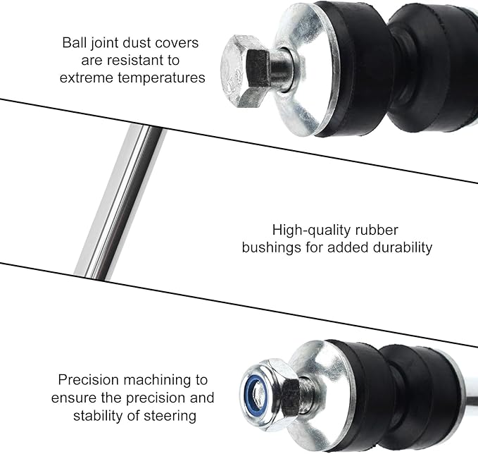 K80631 Front Sway Bar Link Kit Compatible with Chevy Silverado Suburban 1500/2500HD 1999-2019, Tahoe 1995-2006 Yukon XL Replaces K700539, 10385580, 15167767 (1 pc)