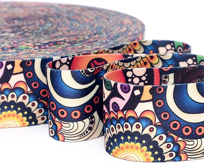 Webbing 5Meters 38mm Fashion Print Ethnic Jacquard Webbing Bags Strap Belt Ribbon DIY Textile Clothing Decor Sew Accessory(12)