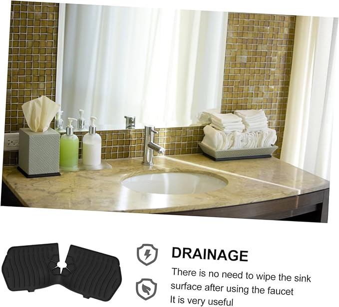 Faucet Splash Pad Silicone Mat Silicone Faucet Mat Sink Mat Faucet Absorbent Mat Reusable Faucet Absorbent Cushion Kitchen Supply Faucet Anti-splash Cushion Water Faucet Mat