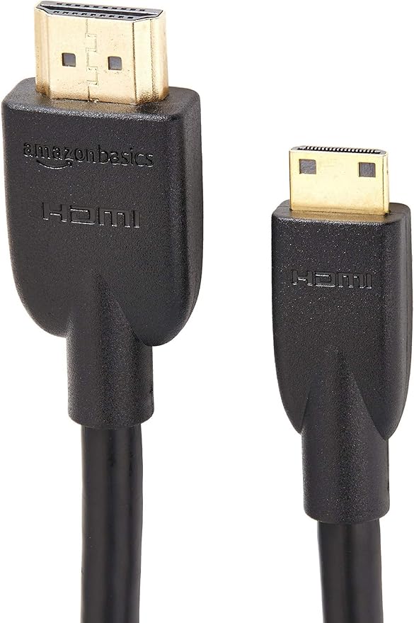 Basics High Speed Mini HDMI (Source) to HDMI (Display) Cable, 1.8 m, Black