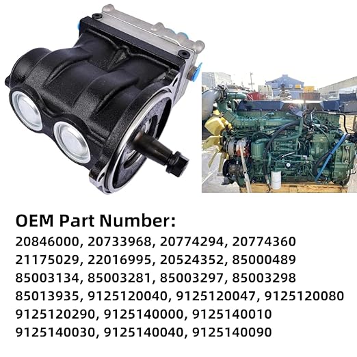 New Air Compressor Compatible with Volvo D-13 Engine 2006 and Up 20774360 21175029 22016995 Vahaha