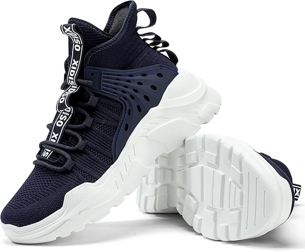 SANNAX Mens Fashion Sneaker High-Top Casual Sports Athletic Walking Shoe Running Shoes