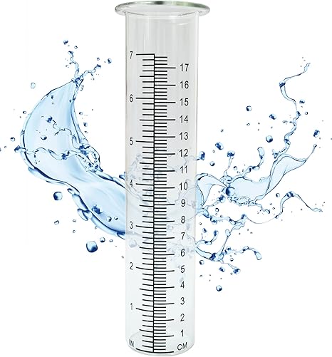 7" Plastic Rain Gauge Replacement Tube, 8.25 x 2.25 x 1.75 inches Cold Resistance Crack Resistance for Outdoor Garden Yard Home