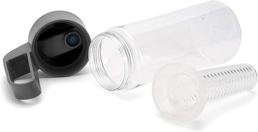 Cucina Sana Fruit and Tea Infusion Pitcher with Lid for Flavorful Hydration Fruit Water Infuser Pitcher 68 oz Infused Water Pitcher BPA free Water Carafe for Hot/Cold Water (black)