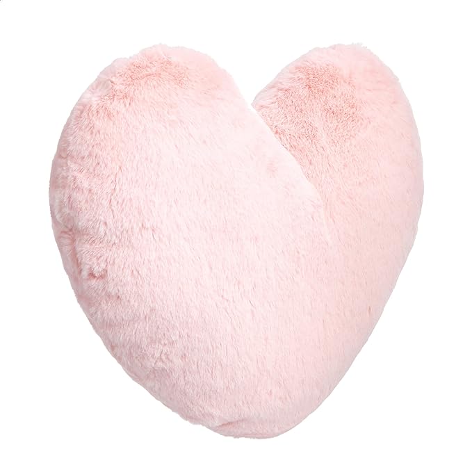 Basics Kids Pink Heart Pillow, Room Decor, 10.5 in x 4 in