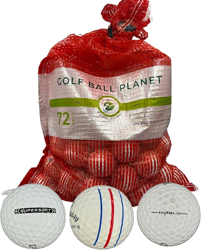 Golf Ball Planet 72 Golf Balls Used for Callaway in Mesh Bag 3A2A Condition