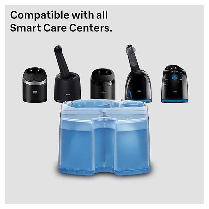Braun Clean & Renew Refill Cartridges CCR, Replacement Shaver Cleaner Solution for Clean&Charge Cleaning System, Pack of 4