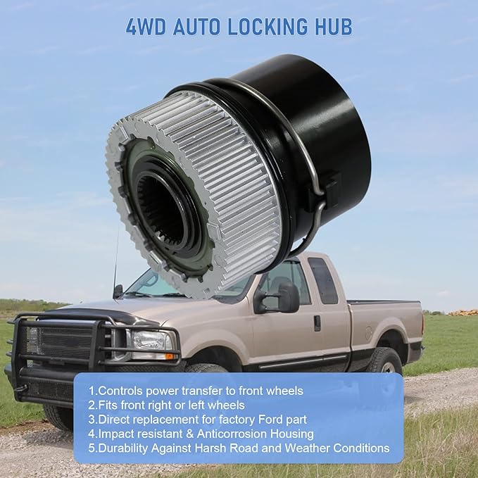 4WD Auto Locking Hub for 1999-2004 Ford F250 F350 F450 F550 2001-2002 Ford Expedition 2000-2005 Ford Excursion 2001-2002 Lincoln Navigator Replace 600-203, 1C3Z-3B396-CB